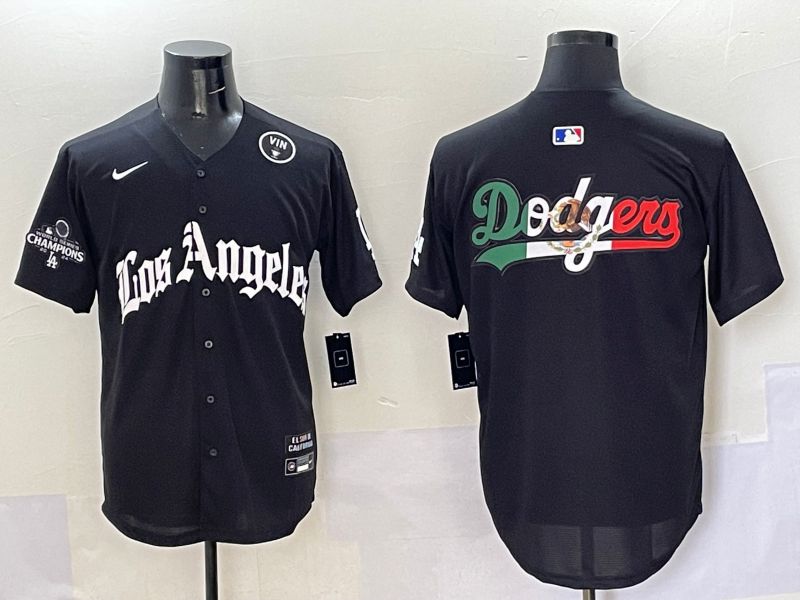 Men Los Angeles Dodgers Blank Black Five generations Joint Name 2025 Nike MLB Jersey style 54->los angeles dodgers->MLB Jersey